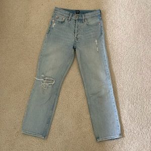 Gap High Rise Cheeky Straight - 24P, light wash